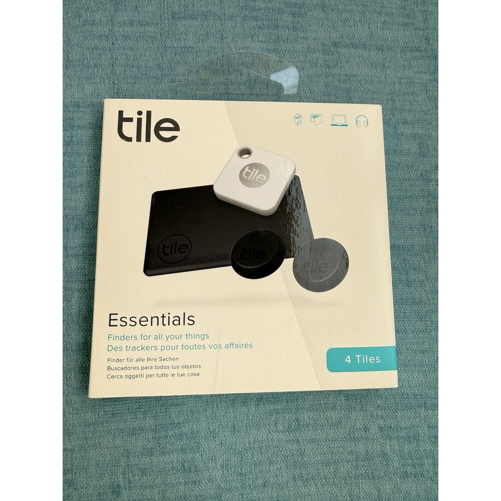 Tile Essentials Tracker Finders 4-pack 1 Mate, 1 Slim, 2 Stickers Bluetooth